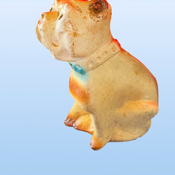 1940s chalkware carnival bulldog - Picture 3 of 5